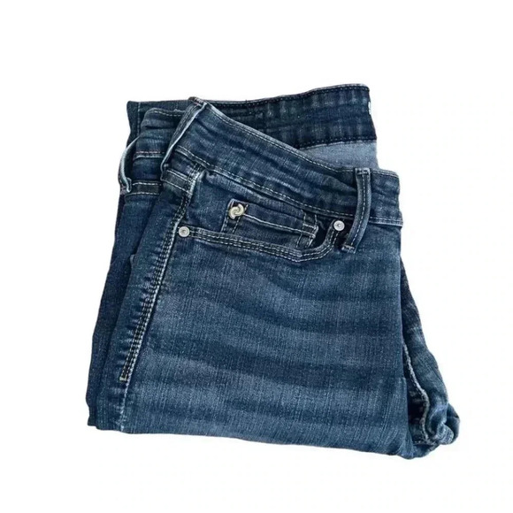 Levi’s Denizen Skinny Crop Denim Blue Button High Waist  Jeans Pants 4# 1190i - Picture 7 of 11